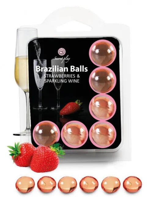 6 Brazilian Balls "Fraise et Champagne"